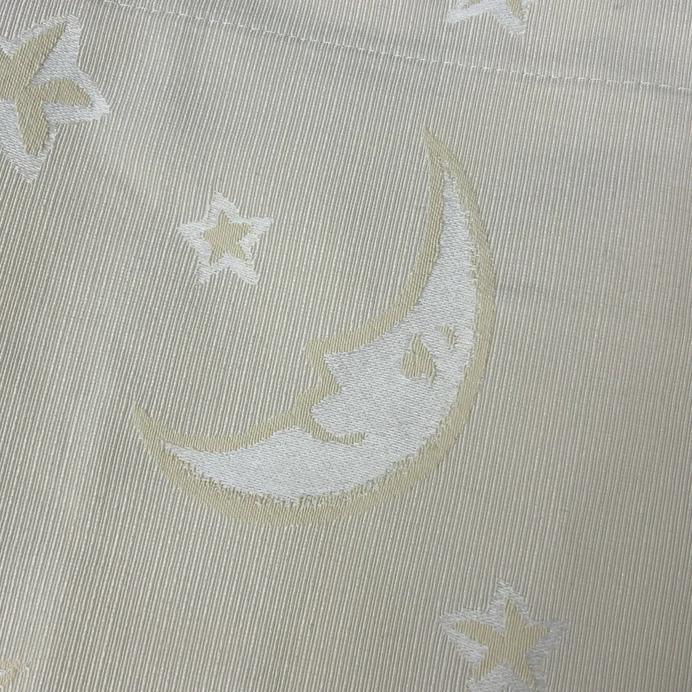 Vintage Kids Line Celestial Sun Moon Window Valance‎ Curtain Yellow Jacquard